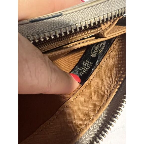 FOSSIL Issue No 1954 Wallet Women's Vintage Genuine Leather Full Zipper Clutch - Picture 12 of 16